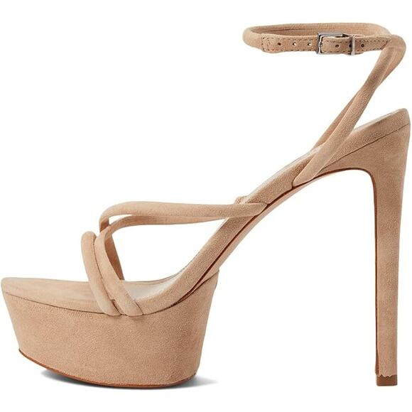 SCHUTZ Zilla Nude Honey Beige Platform Stiletto Sandals Women 9.5 NEW $184 - Picture 4 of 5